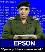 Baghdad Bob says Epson printers conserve ink!