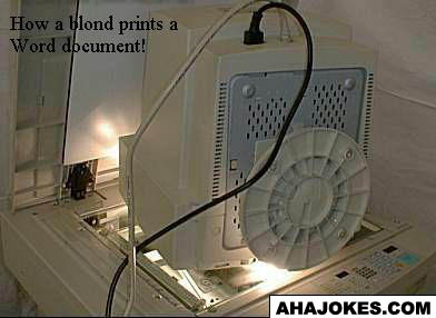 Blonde discovers solution that is cheaper than printing with an Epson C80 printer!